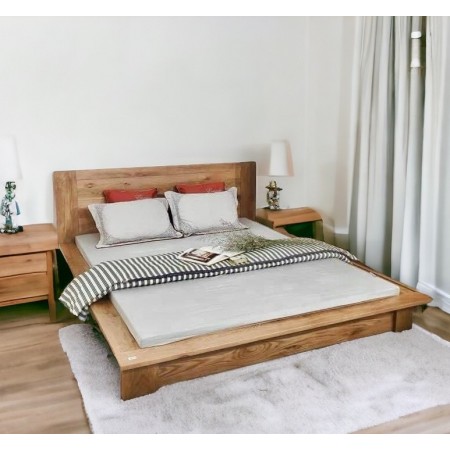 Nhật 03 - 1m8 : Giường Ngủ Gỗ Sồi - Kiểu Nhật + Dạng Bệt